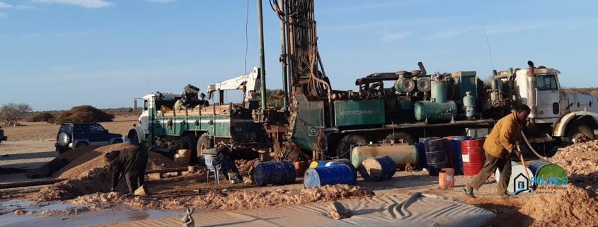 Water Drilling Company working to drill out water from the ground in Somalia