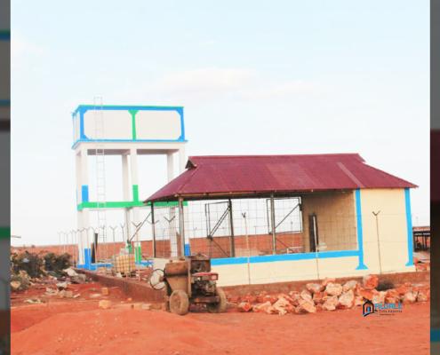 Newly constructed water elevated tank and generator room at Awalecompany.so